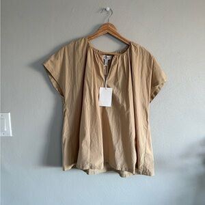 COS 100% Cotton Gathered Blouse